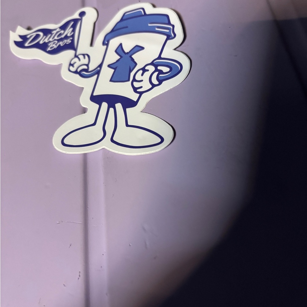 Dutch Bros Blue and White Character Sticker